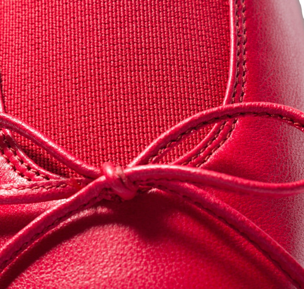 Red Solid Ballet Flats 3