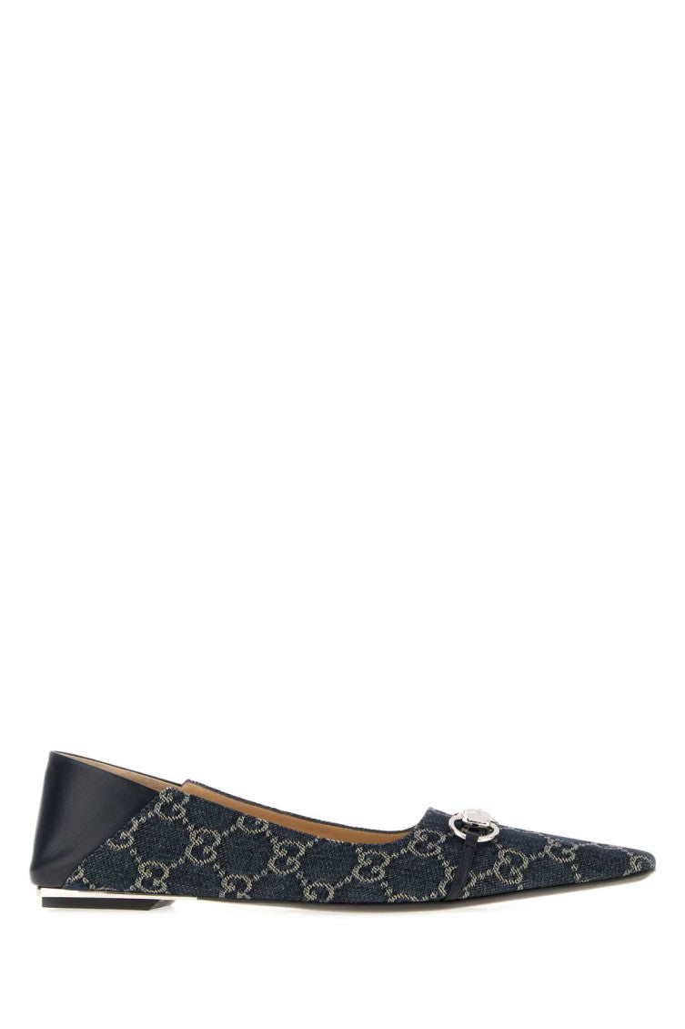 Blue Logo Ballet Flats 1