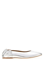 Silver Solid Juliet Ballet Flats 1