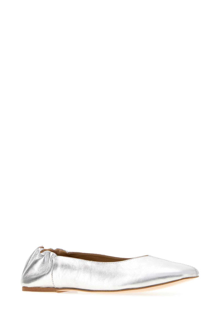 Silver Solid Juliet Ballet Flats 2