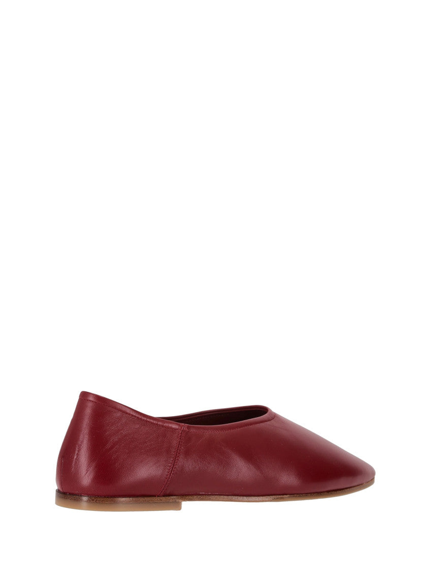 Red Solid Babu Ballet Flats 4
