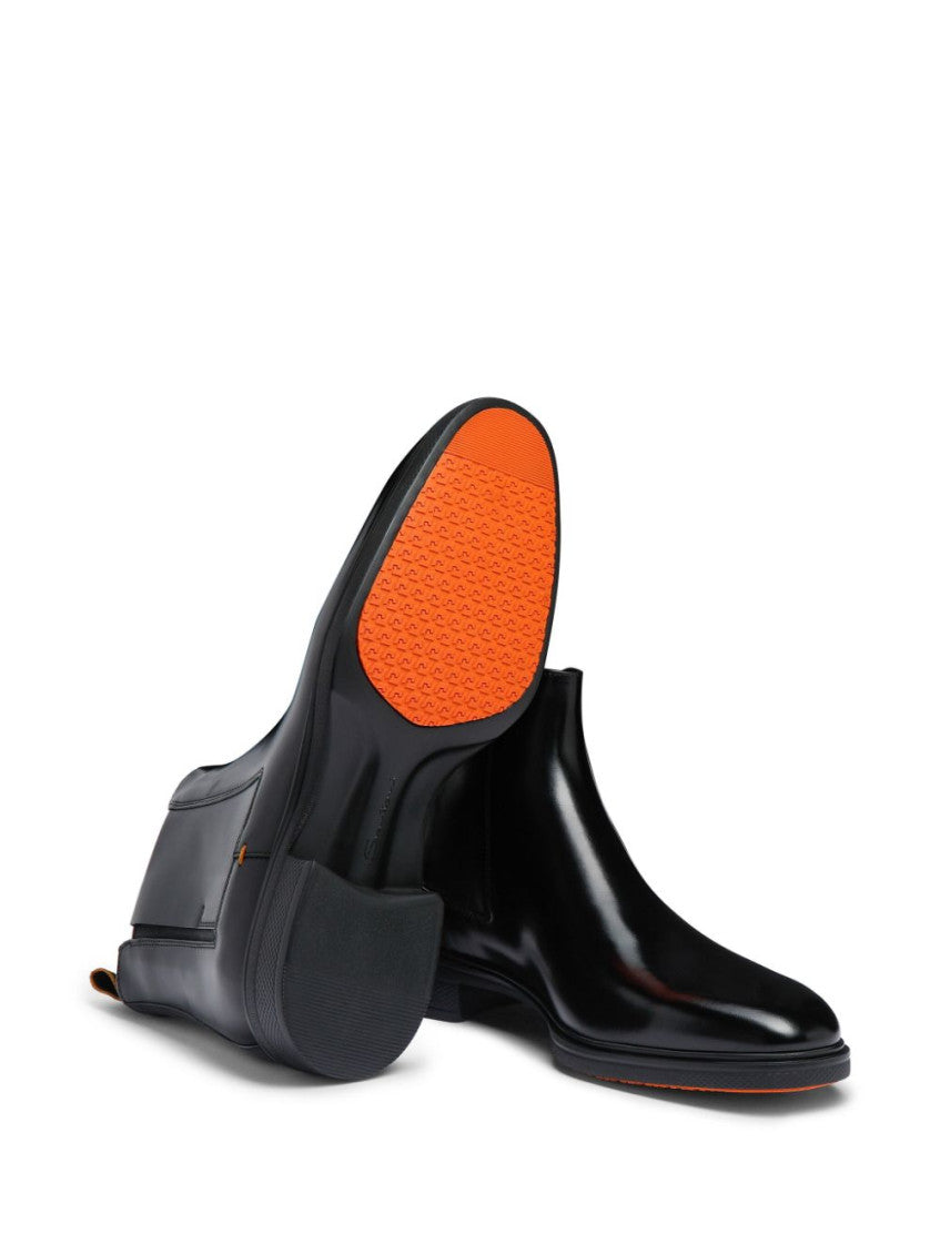 Black Solid Boots 4