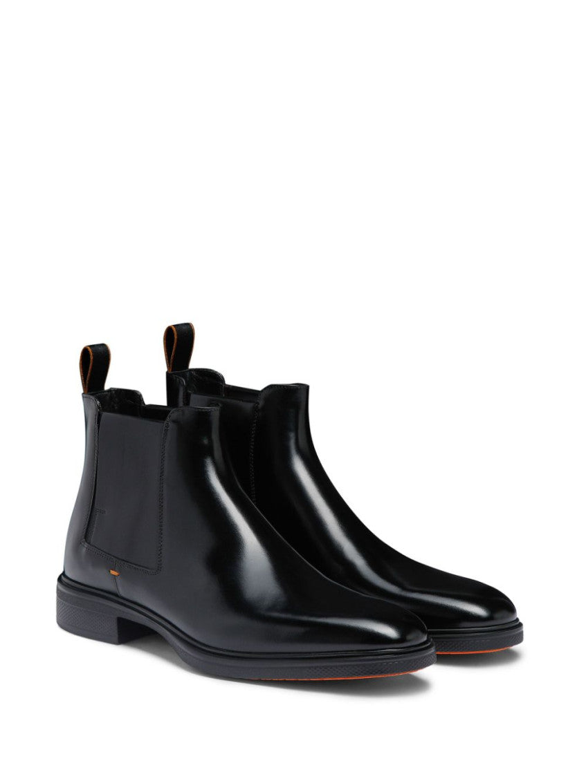 Black Solid Boots 6