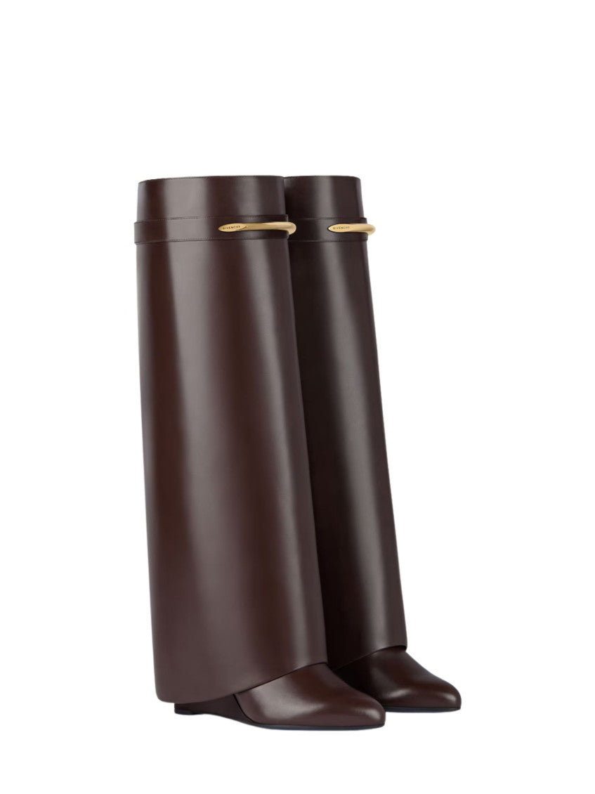 Brown Solid Boots 2