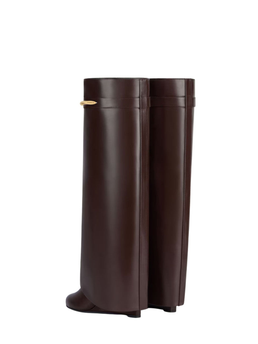 Brown Solid Boots 3