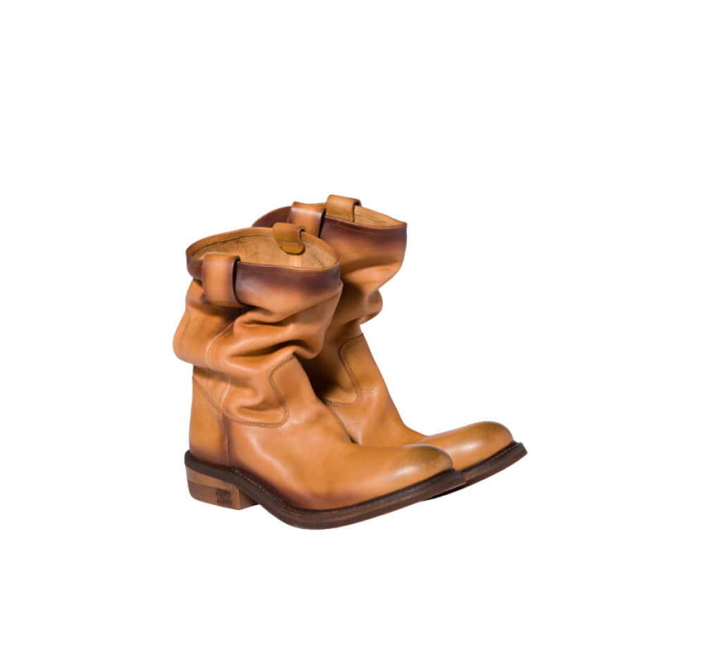 Brown Solid Stivaletti Boots 1