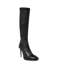 Black Solid Heel Boots 1