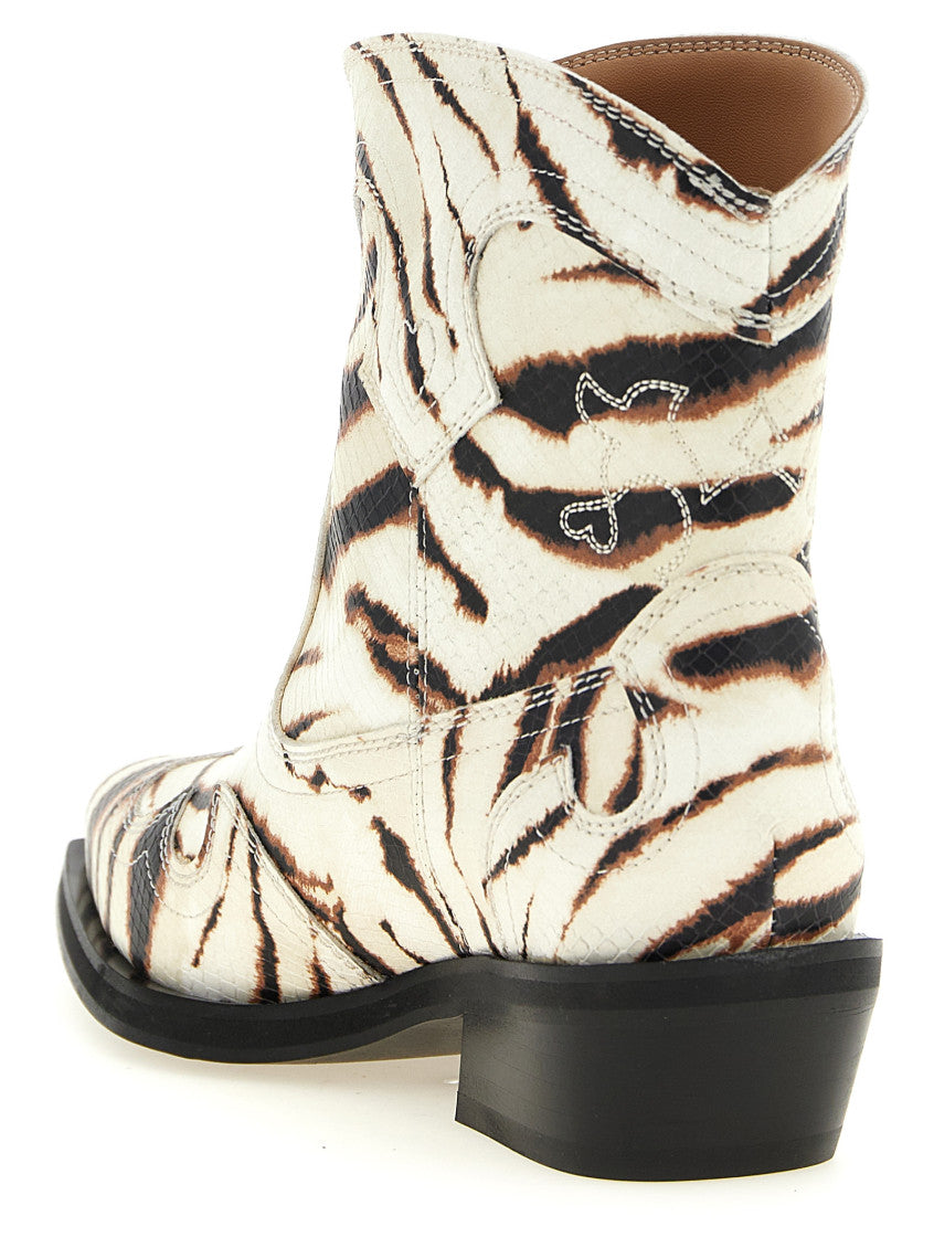 Beige Animal Print Boots 3