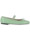 Aqua Leather Ballet Flats 1