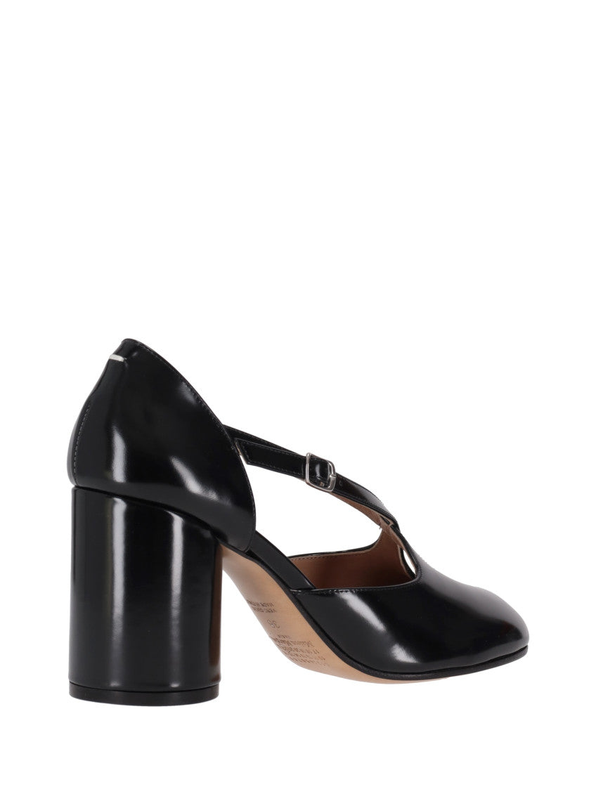 Black Leather Heels 4