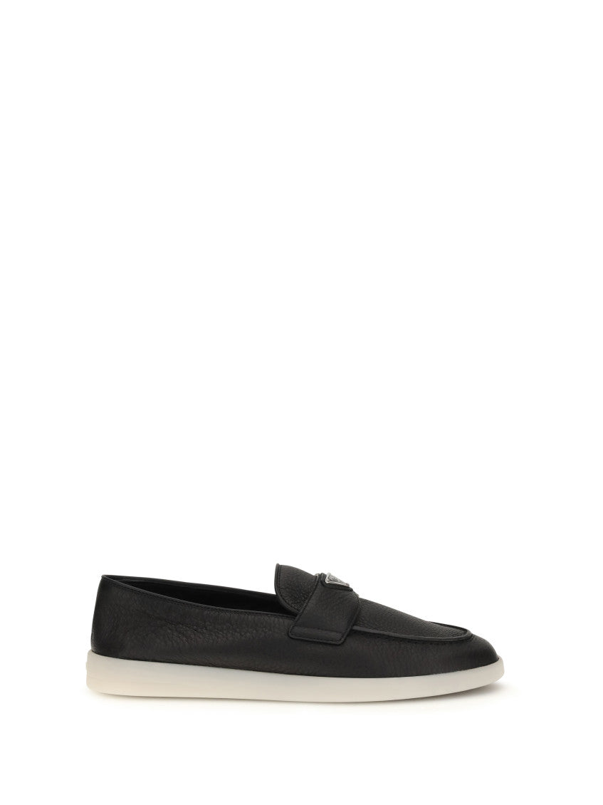 Black Logo Classic Loafers 1