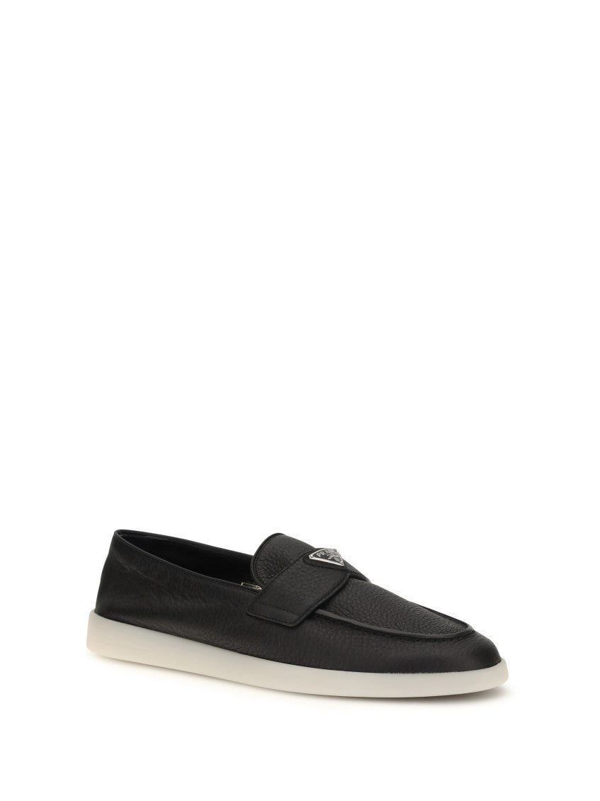 Black Logo Classic Loafers 2