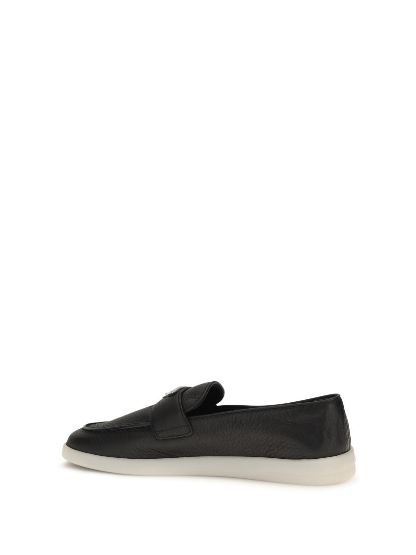 Black Logo Classic Loafers 3