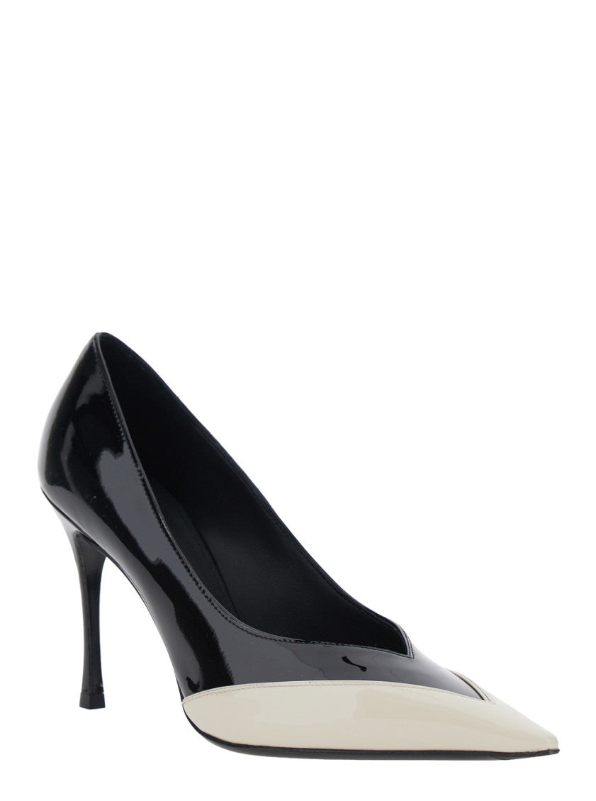 BlackWhite Color Block Pumps 2