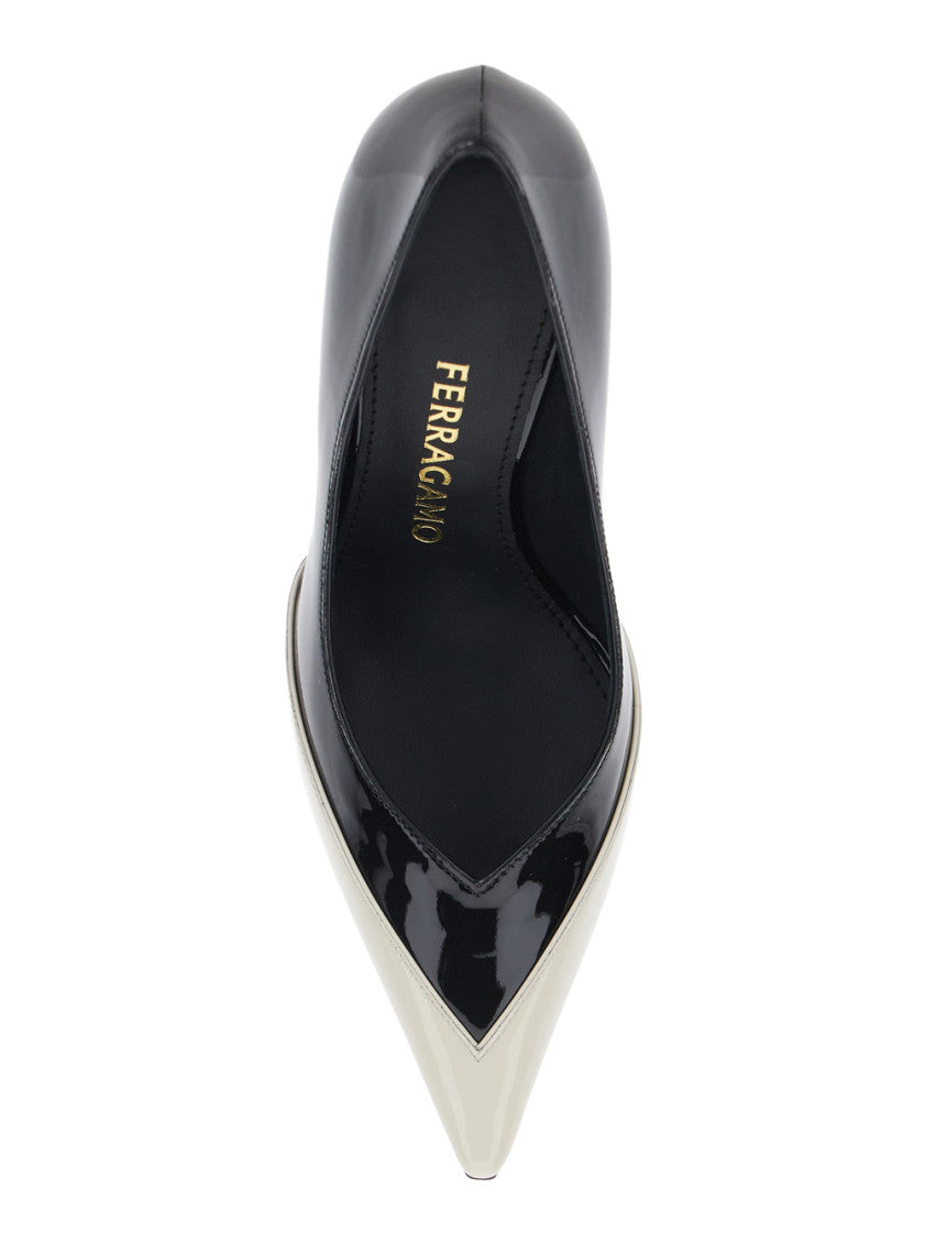BlackWhite Color Block Pumps 4