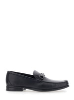 Black Leather Gancini Loafer 1