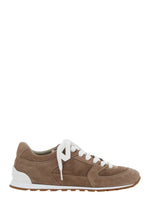Brown Color Block Low Top Sneakers 1