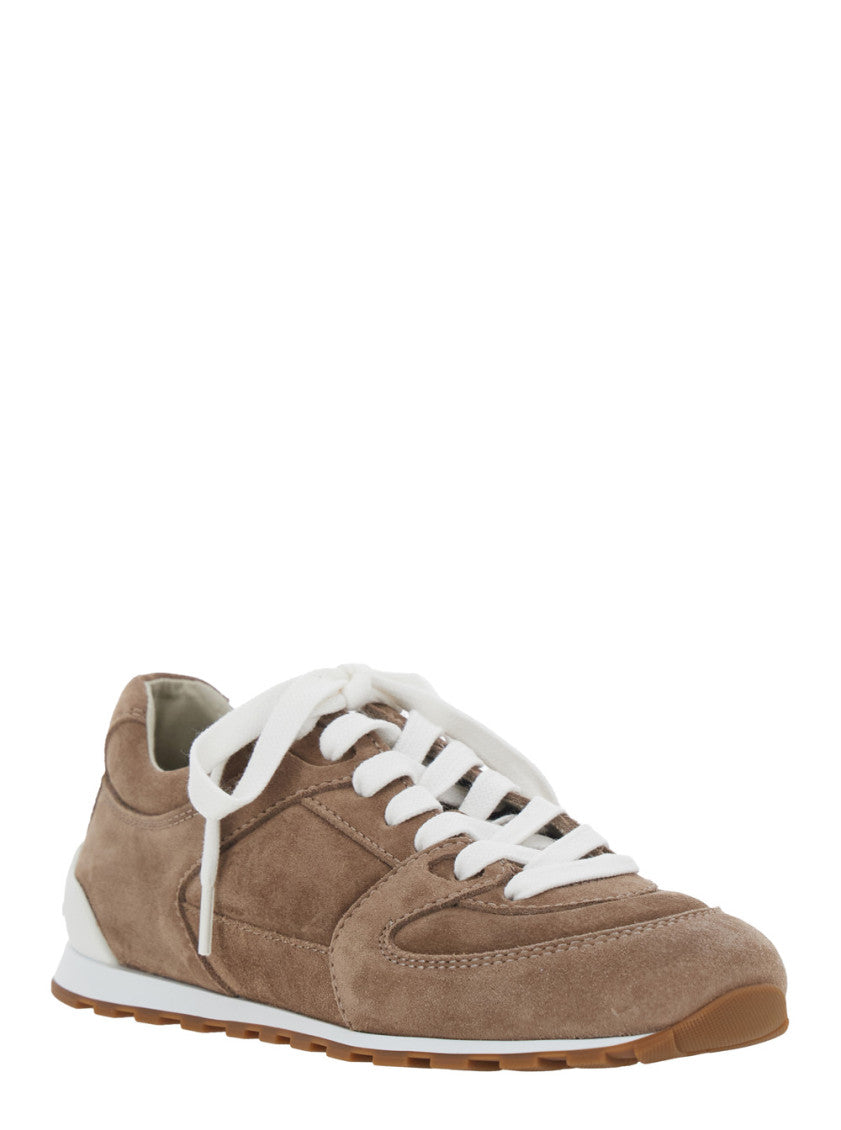 Brown Color Block Low Top Sneakers 2