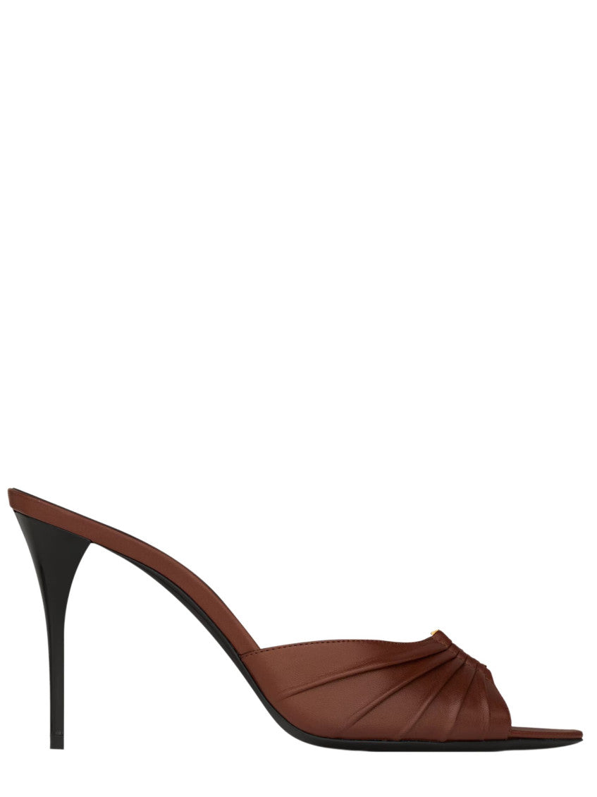 Brown Logo Mules 1