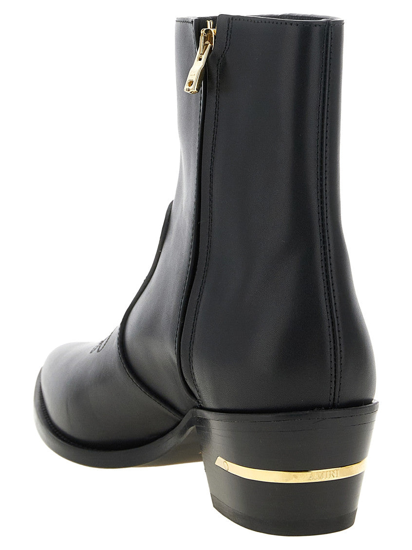Black Embroidered  Boots 3