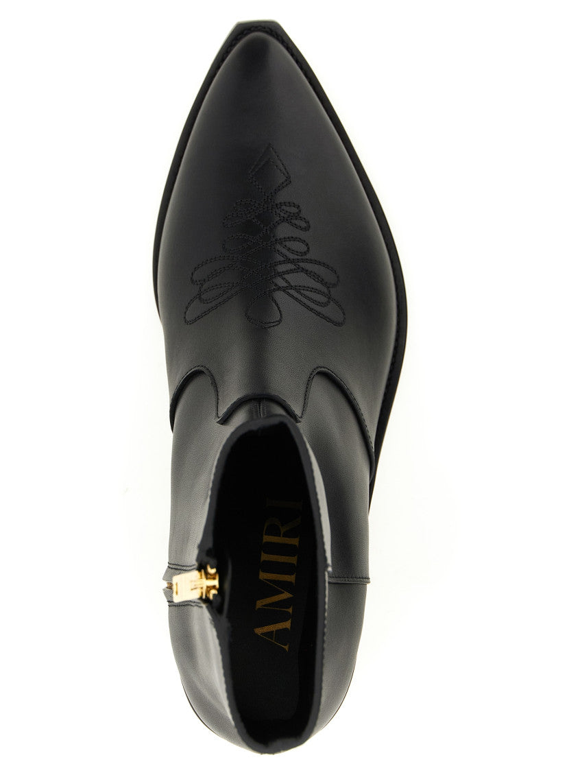 Black Embroidered  Boots 4