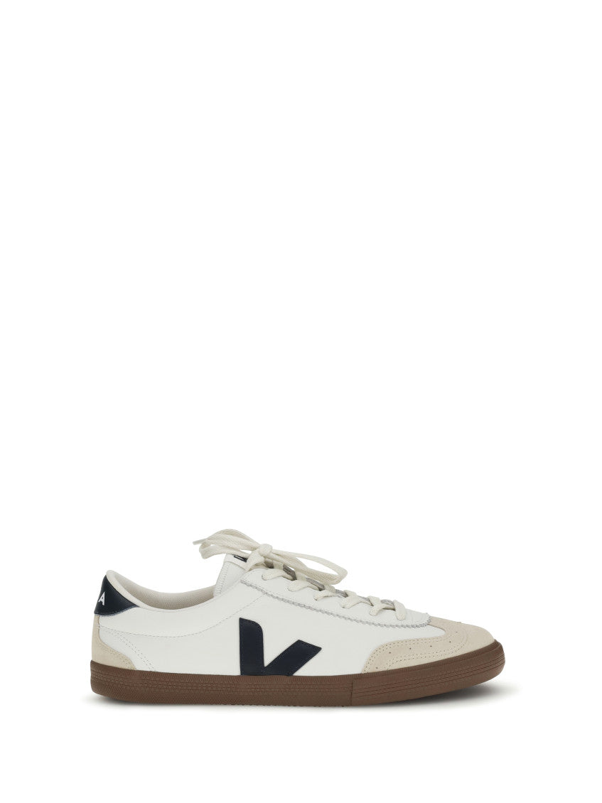 White Logo Volley Sneakers 1