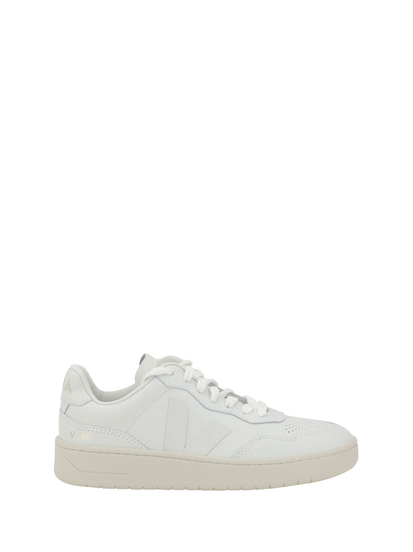White Logo V-90 Sneakers 1