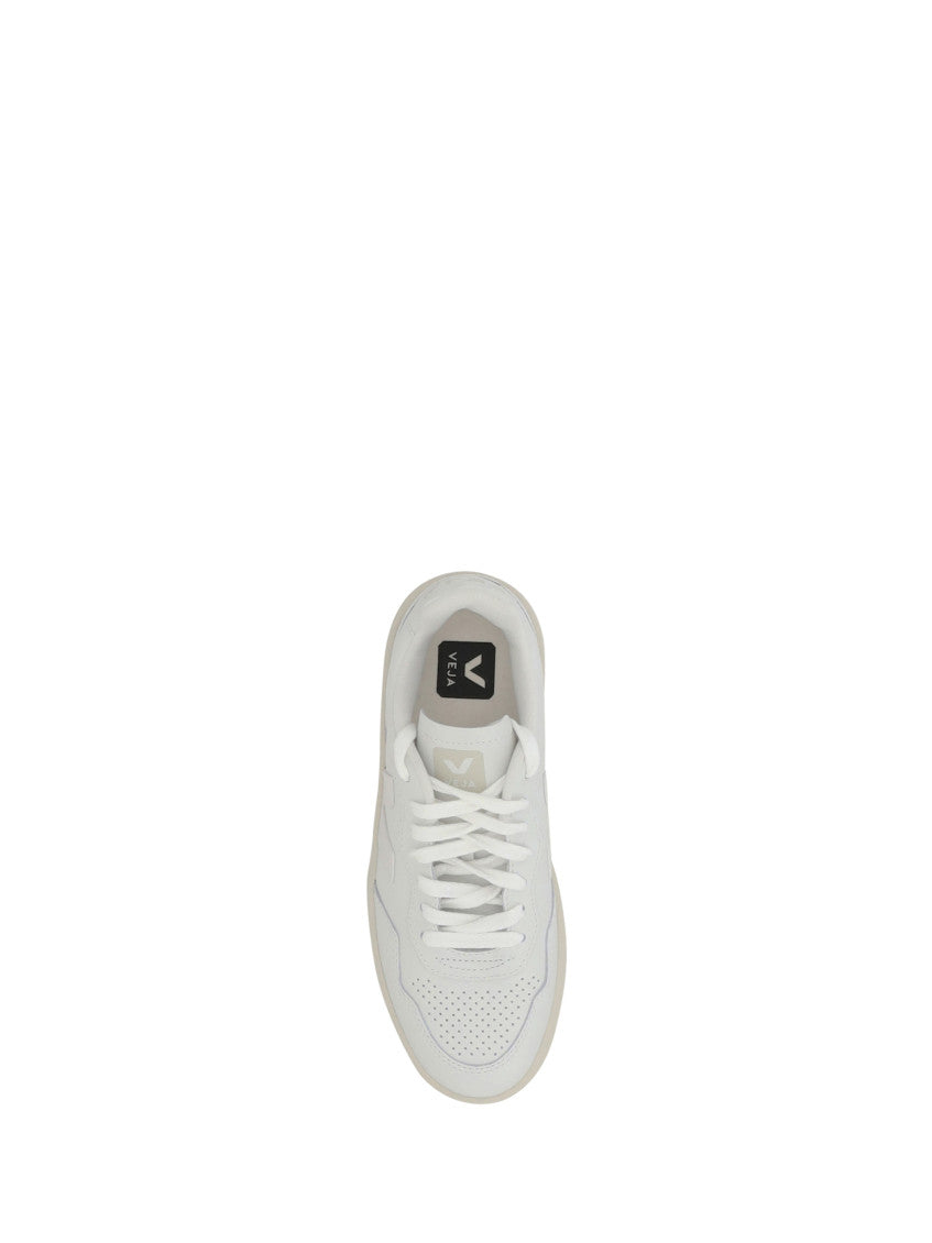 White Logo V-90 Sneakers 4