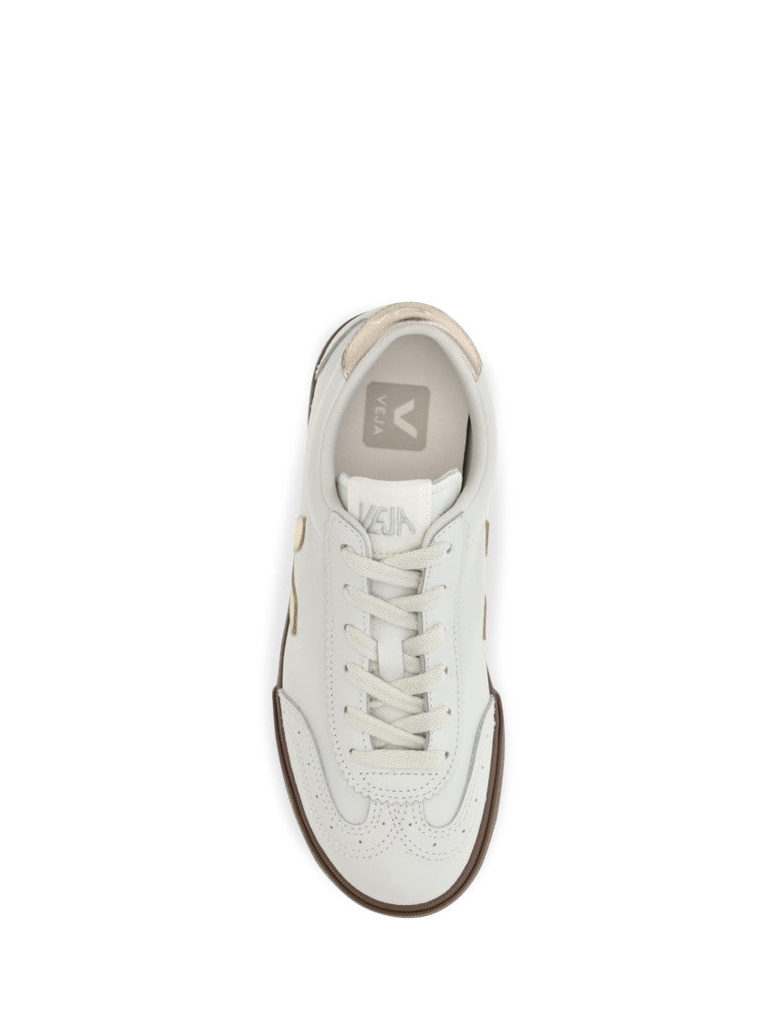 White Solid Volley Sneakers 4