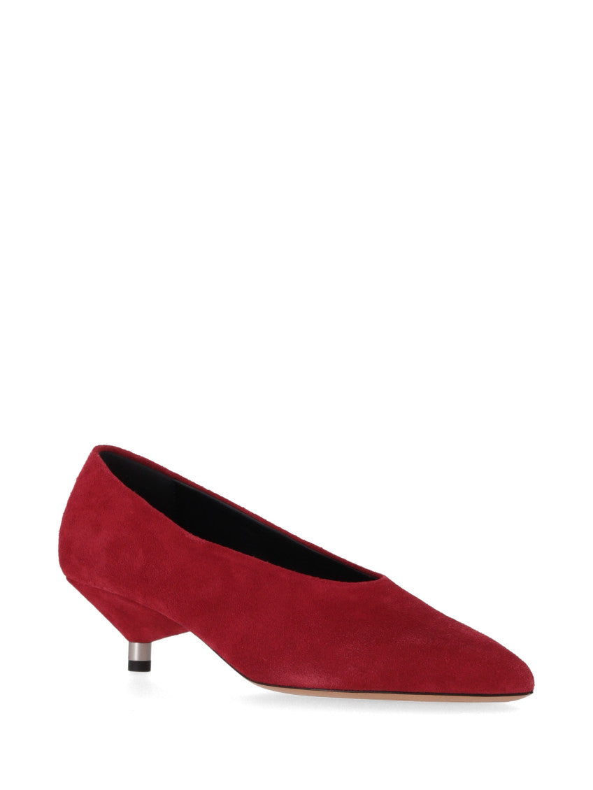Red Slip On Pumps 2