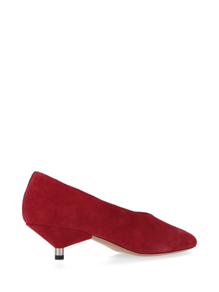 Red Slip On Pumps 4