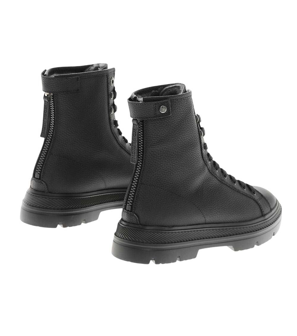 Black Textured Military Boots 3