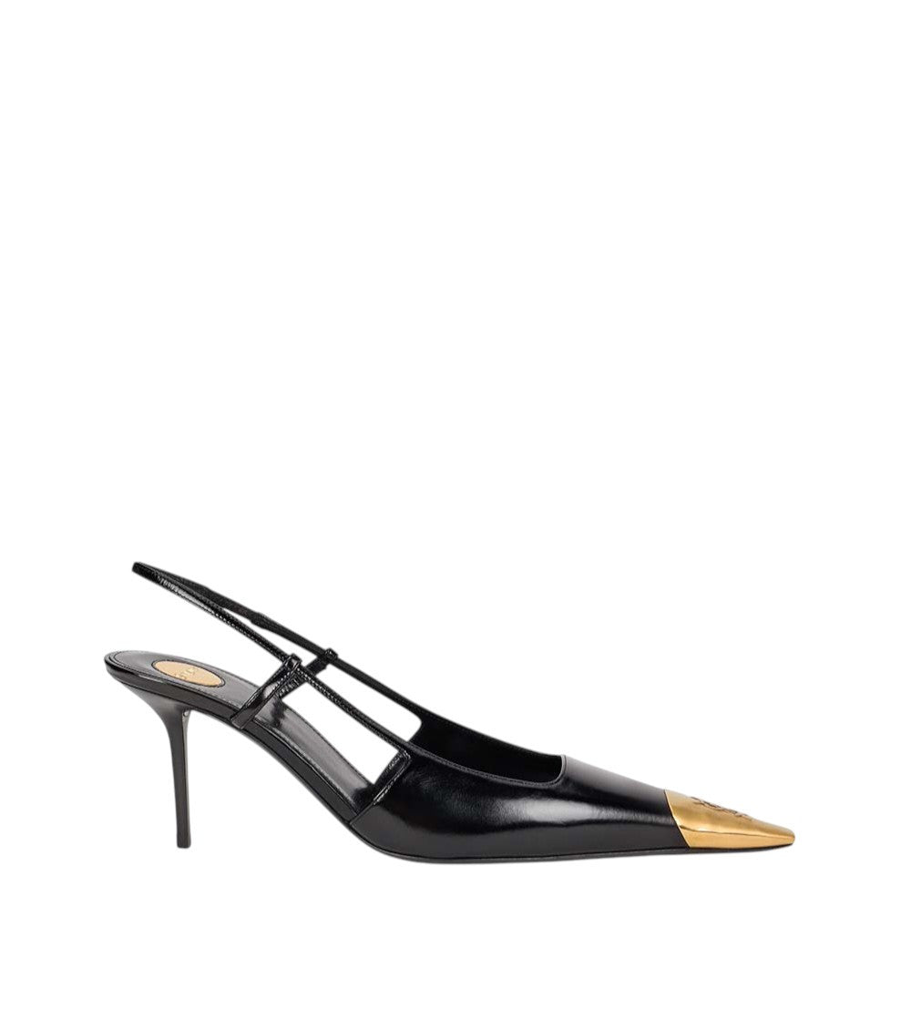 Black Color Block Pumps 1