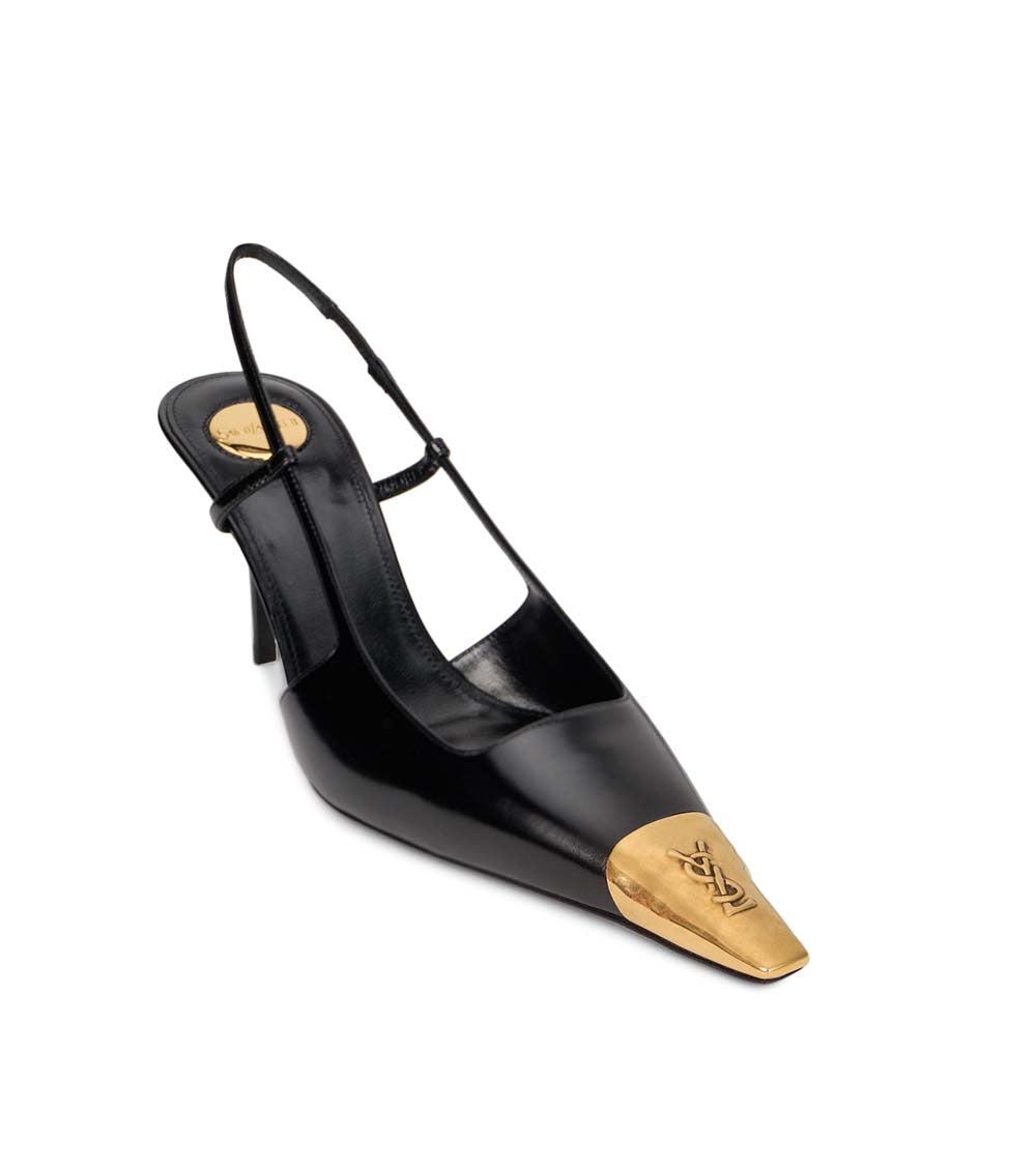 Black Color Block Pumps 2