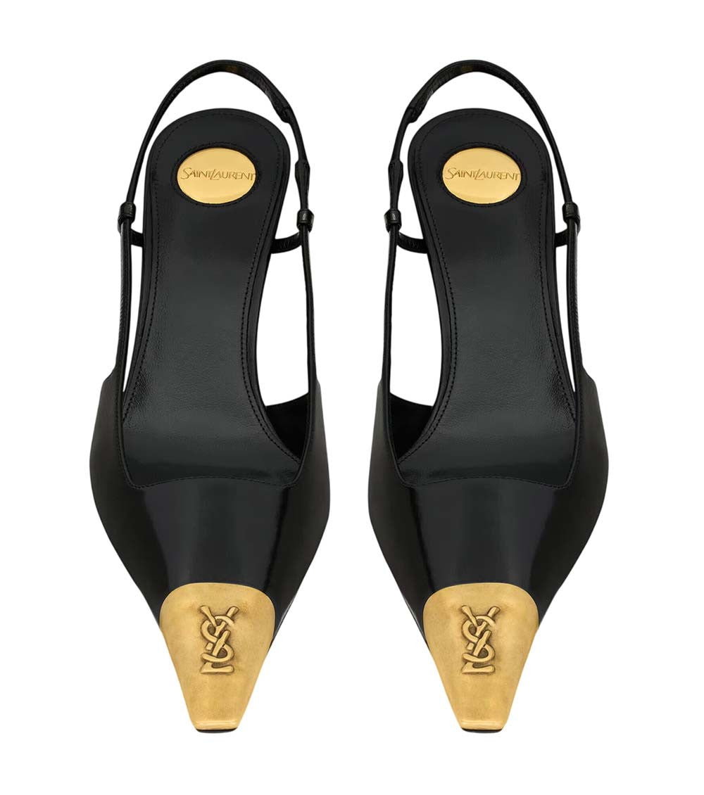 Black Color Block Pumps 3