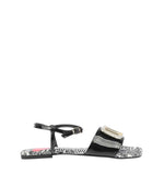 BlackWhite Embellished Sandals 1