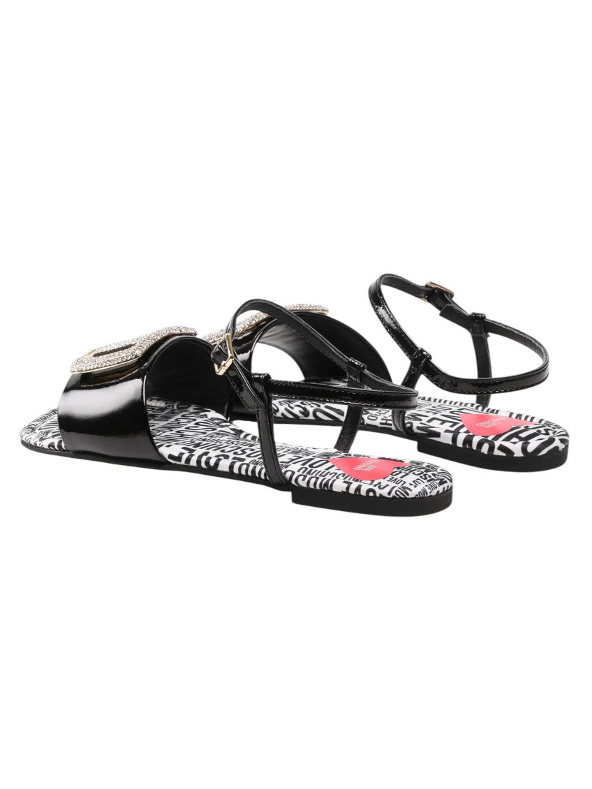 BlackWhite Embellished Sandals 3