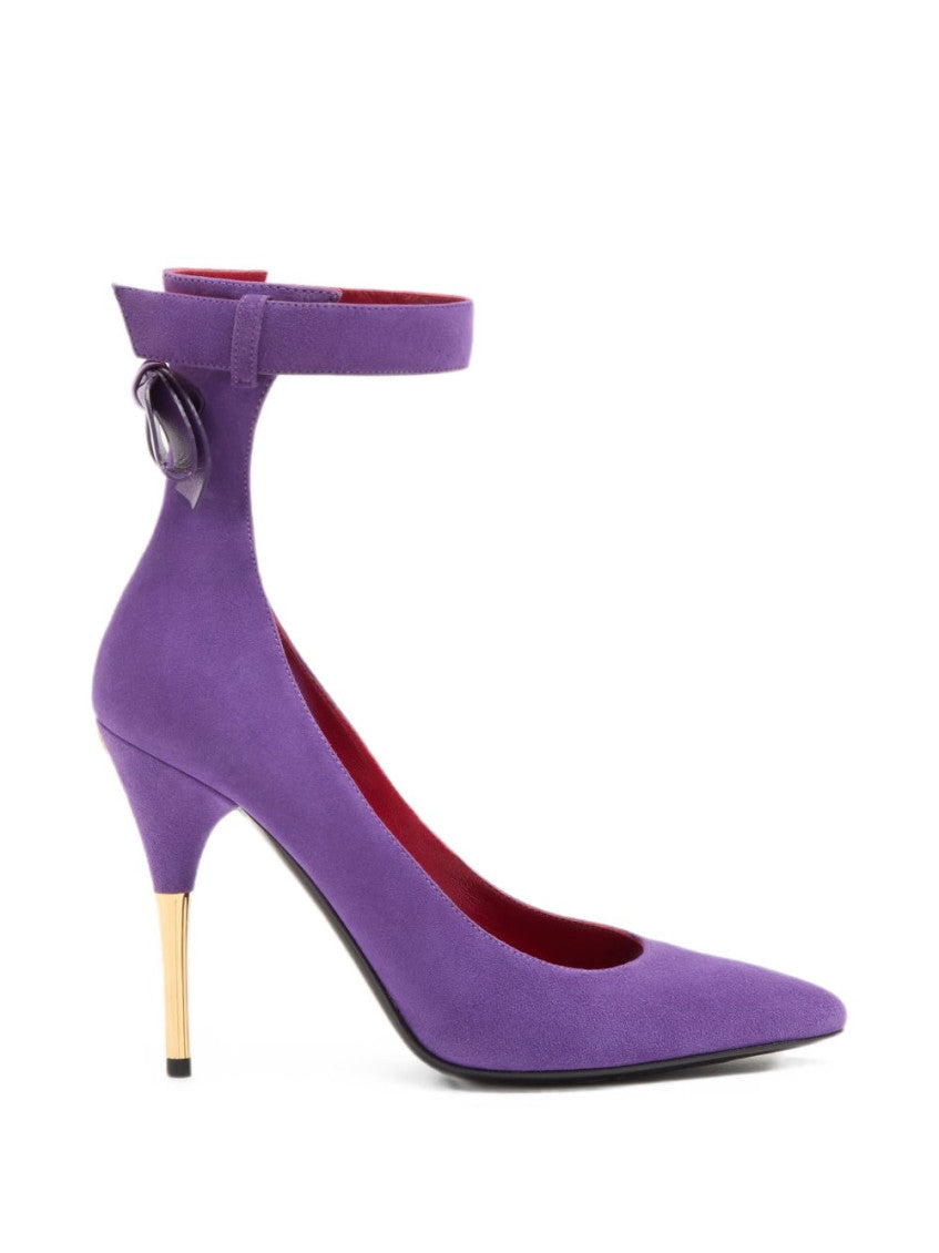 Purple Ankle Strap Pumps 1