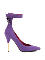 Purple Ankle Strap Pumps 1