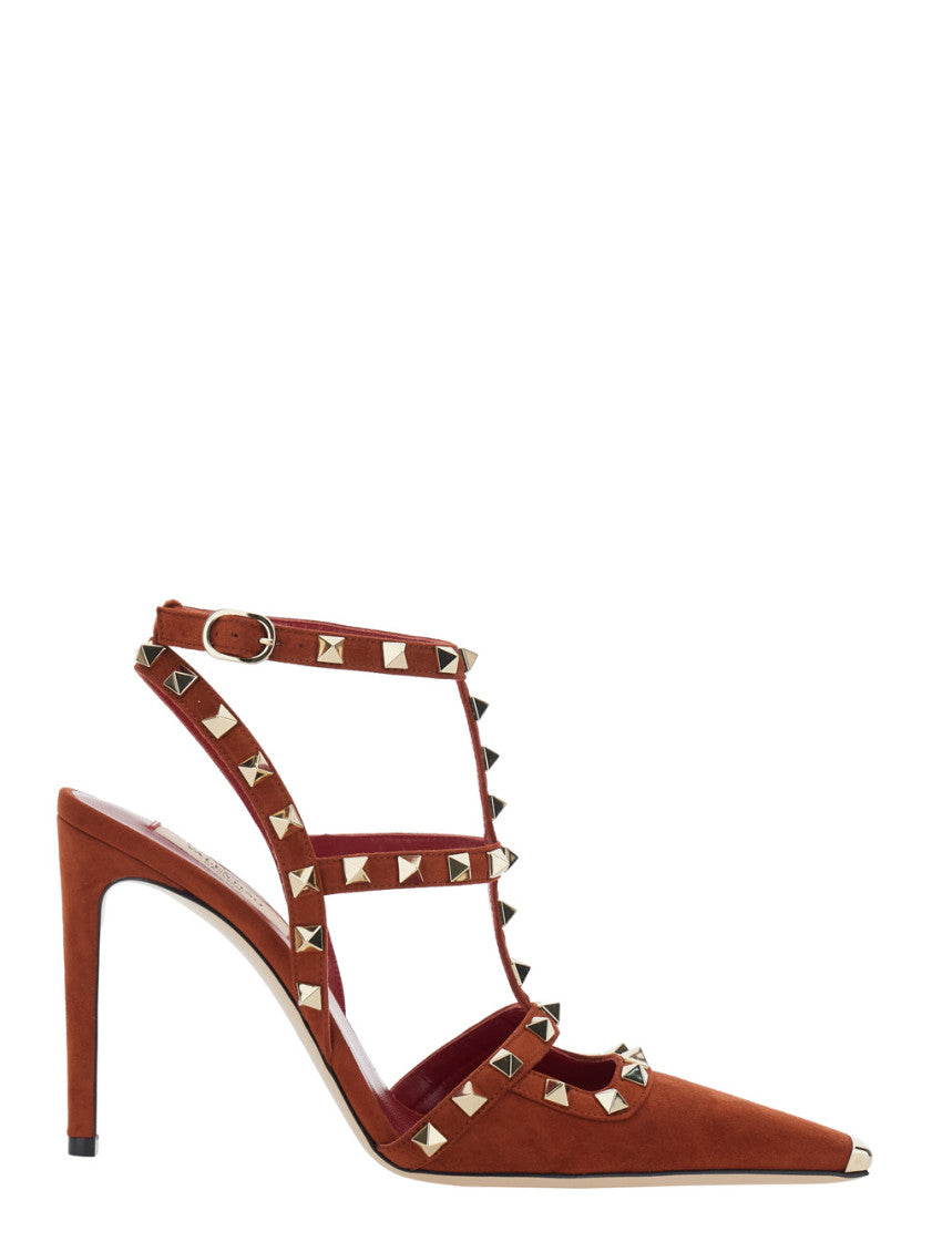 Orange Studded Pumps 1