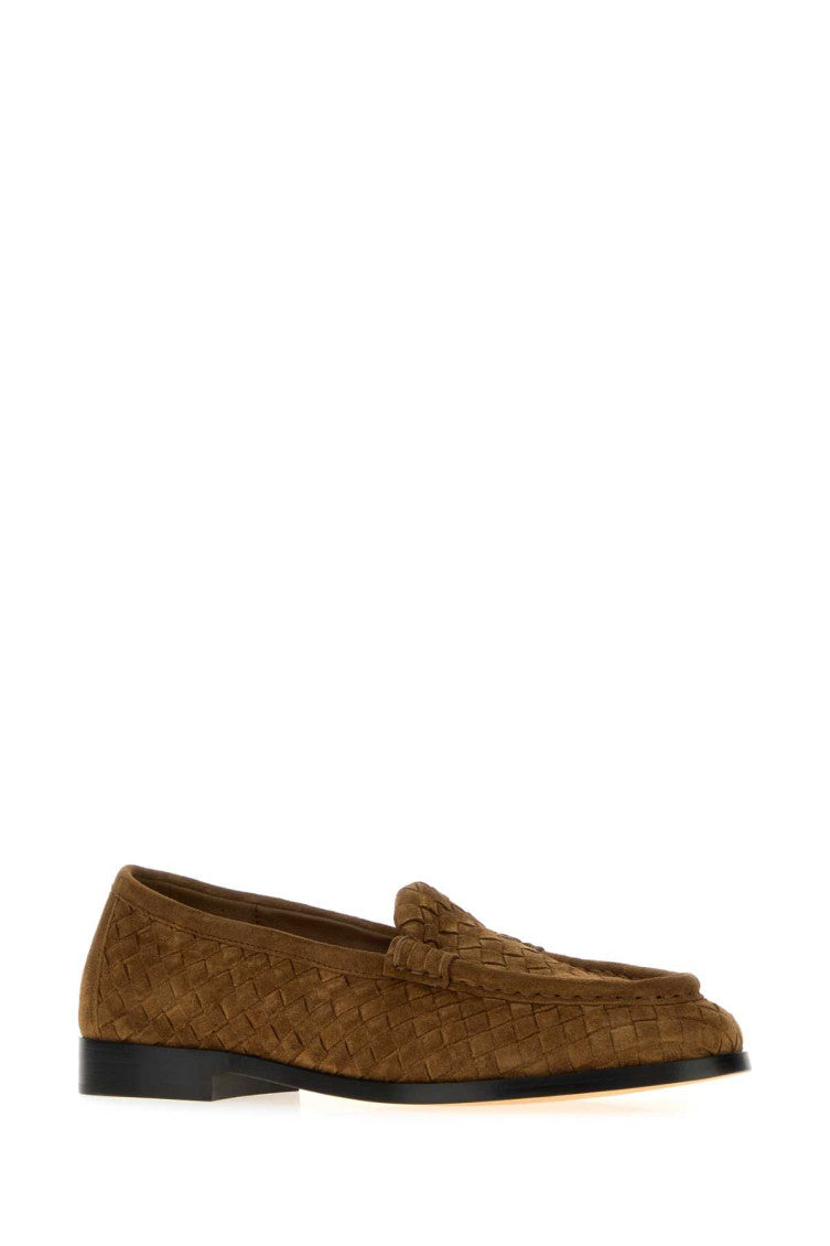 Brown Woven Intrecciato Loafers 2