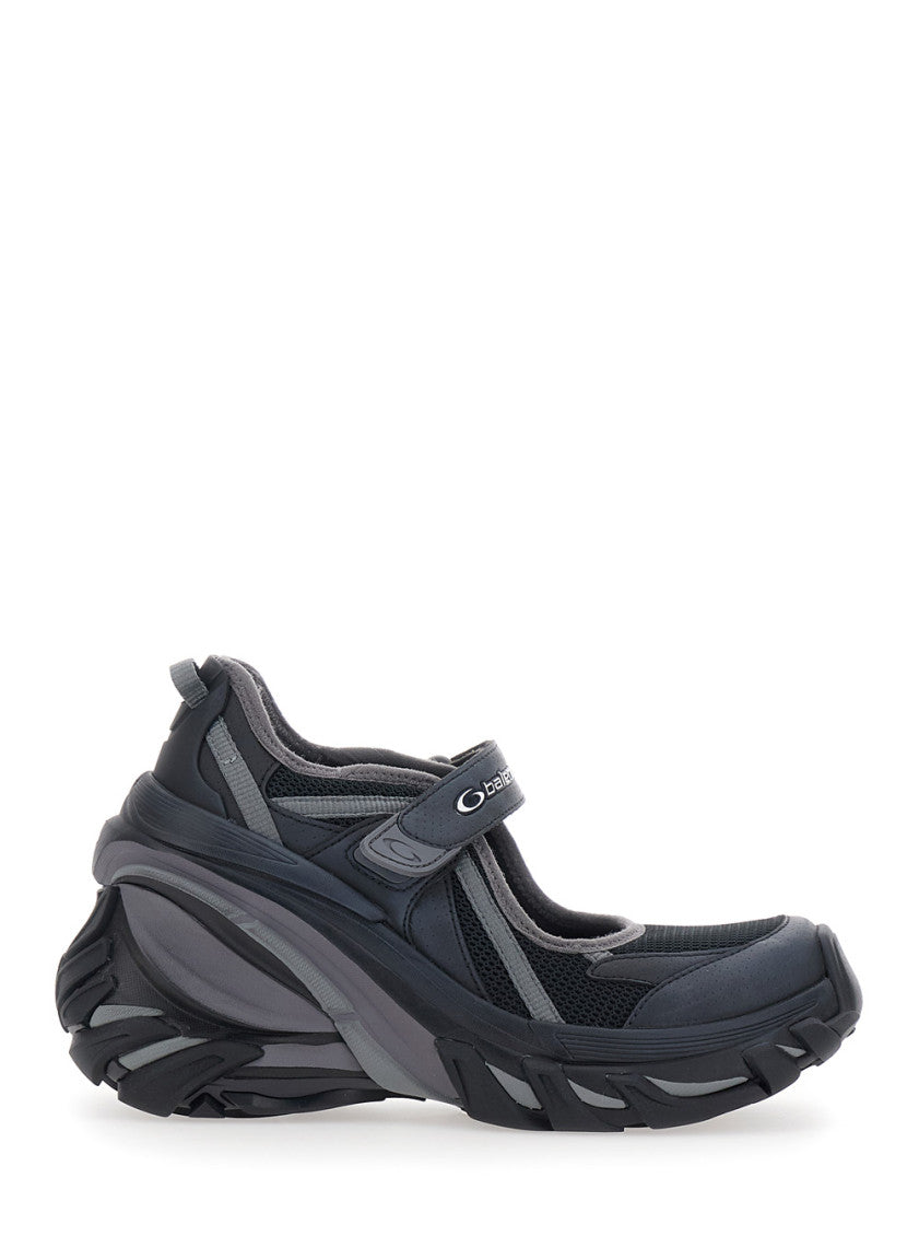 Black Logo Track Sneakers 1