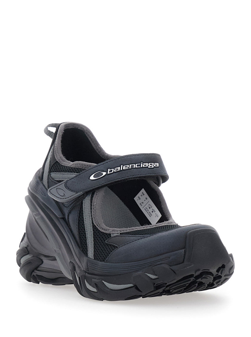 Black Logo Track Sneakers 2