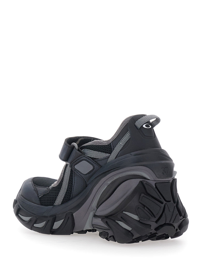 Black Logo Track Sneakers 3