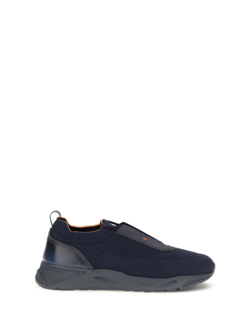 Navy Blue Stretch Sneakers 1
