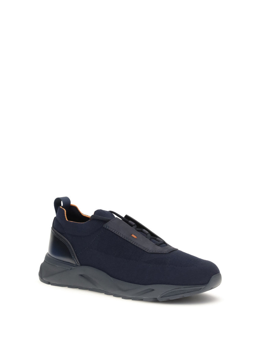 Navy Blue Stretch Sneakers 2