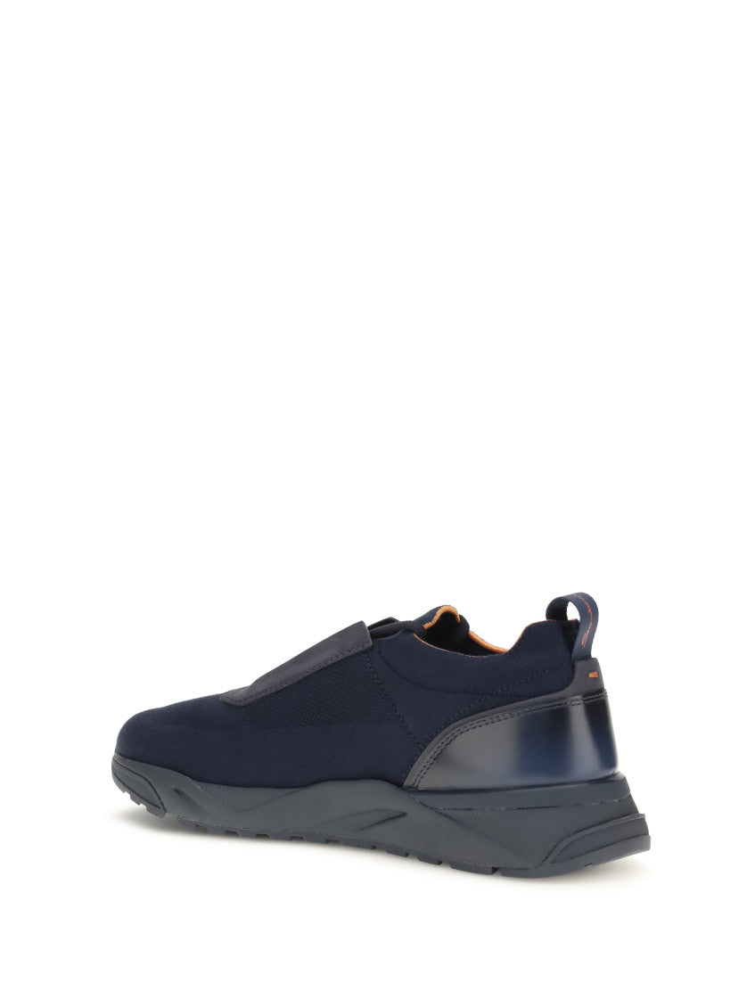 Navy Blue Stretch Sneakers 3