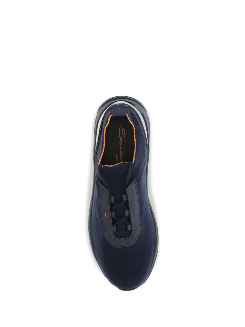 Navy Blue Stretch Sneakers 4