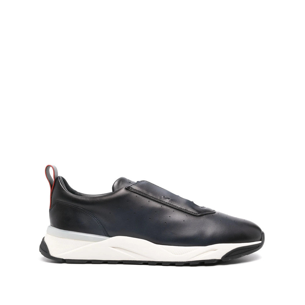 Navy Blue Slip On Sneakers 1