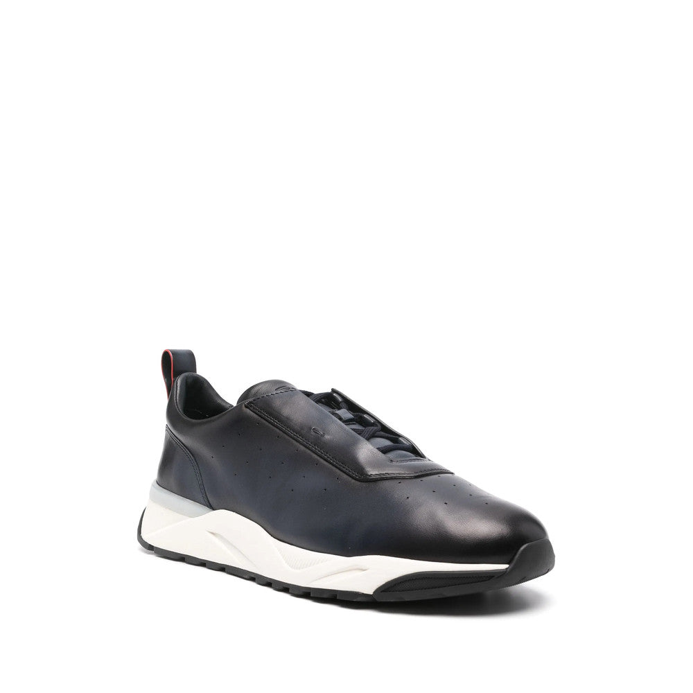 Navy Blue Slip On Sneakers 2